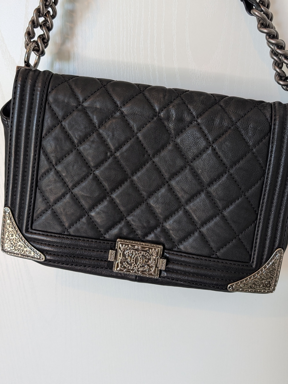 Chanel Black Paris-Dallas Medium Boy Bag- Limited Edition